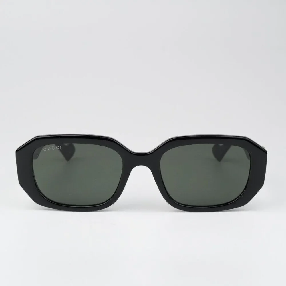NEW Gucci GG1535S 001 Black Grey Men Geometric Sunglasses GG 1535S